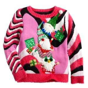 Girls Christmas Gnome Sweater NWT